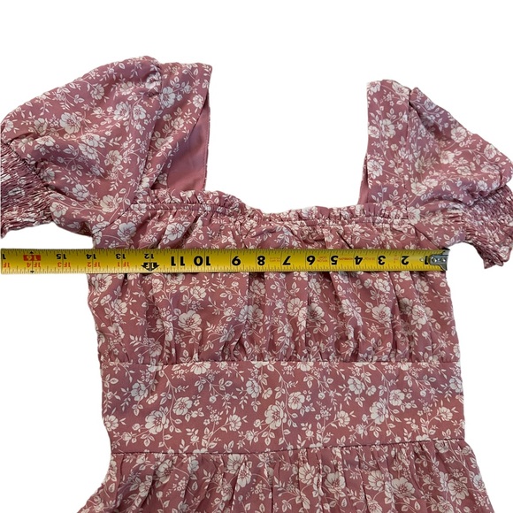 Trixxi Floral Smocked Sleeve Mini Dress Size Small - Picture 13 of 16
